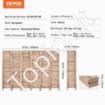 6 dalių medinė sulankstoma kambario pertvara – 242 cm - Image 3