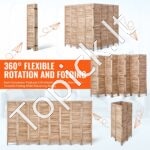 8 panelių sulankstoma medinė pertvara - 325 × 170 cm - Image 6