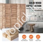 8 panelių sulankstoma medinė pertvara - 325 × 170 cm - Image 5