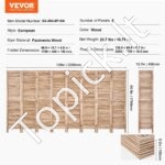 8 panelių sulankstoma medinė pertvara - 325 × 170 cm - Image 3