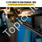 13 dalių universali vairo traukės įrankių rinkinys (1/2″ priedai) - Image 2