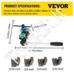 Dvigubo flaringo įrankių rinkinys – tinka 3/16″–3/8″ stabdžių, alyvos ir aušinimo sistemoms - Image 7