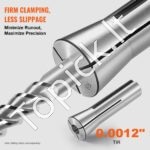 13 dalių R8 kolletų rinkinys | 1/8 – 7/8″ (3–22 mm), 45# plienas, 0,0012″ (30 µm) ekscentriškumas - Image 4