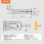 13 dalių R8 kolletų rinkinys | 1/8 – 7/8″ (3–22 mm), 45# plienas, 0,0012″ (30 µm) ekscentriškumas - Image 6