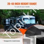 2 vnt. išvažiuojamų RV platformų atraminės ritininės kojos – Reguliuojamas aukštis 50–123 cm, stabilizavimo rinkinys kemperiams ir priekaboms - Image 3