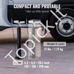 2 vnt. išvažiuojamų RV platformų atraminės ritininės kojos – Reguliuojamas aukštis 50–123 cm, stabilizavimo rinkinys kemperiams ir priekaboms - Image 5