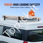 Reguliuojami stogo laikikliai furgonams – 2 vnt., 91–133 cm, iki 181 kg, aliuminis - Image 3