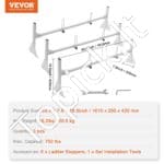 Reguliuojami stogo laikikliai furgonams – 3 vnt., 143–156 cm, iki 340 kg, aliuminis - Image 6