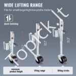 Priekabos keltuvas su ratukais ir rankena – 1000 lb (454 kg), 35,3 colio aukščio - Image 5