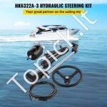 300 AG hidraulinis vairavimo komplektas valčiai – 6,9 MPa slėgis, 34 cm vairas, 6,7 m žarna - Image 2