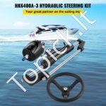 300 AG hidraulinis vairo komplektas valčiai – 6,9 MPa slėgis, 34 cm vairas, aliuminio cilindras - Image 2