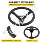 300 AG hidraulinis vairo komplektas valčiai – 6,9 MPa slėgis, 34 cm vairas, aliuminio cilindras - Image 6