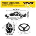 300 AG hidraulinis vairo komplektas valčiai – 6,9 MPa slėgis, 34 cm vairas, aliuminio cilindras - Image 7
