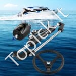 300 AG hidraulinis vairo komplektas valčiai – 6,9 MPa slėgis, 34 cm vairas, aliuminio cilindras - Image 8