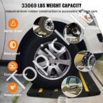 Slenkstinė pervažiavimo rampa, 2 vnt., 71,5 × 68 cm, iki 15 tonų apkrovos, neslystanti guma - Image 3