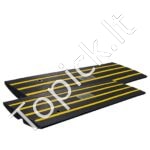 Slenkstinė pervažiavimo rampa, 2 vnt., 71,5 × 68 cm, iki 15 tonų apkrovos, neslystanti guma - Image 8