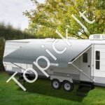Markizės audinys kemperiui ar priekabai 433 x 240 cm – Atsparus UV ir vandeniui, patvarus pakaitinis tentas - Image 8