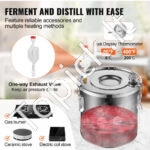 Įvairių stipriųjų gėrimų ir vandens distiliatorius - 30 L su dvigubu kondensatoriumi - Image 6