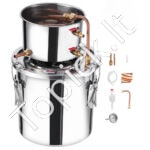 Įvairių stipriųjų gėrimų ir vandens distiliatorius - 11,4 L – Kompaktiška nerūdijančio plieno sistema su varine spirale