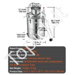 Įvairių stipriųjų gėrimų ir vandens distiliatorius 30 L – Kompaktiška nerūdijančio plieno distiliavimo sistema - Image 9