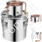 Įvairių stipriųjų gėrimų ir vandens distiliatorius - 12 L – Kompaktiška nerūdijančio plieno ir vario sistema