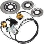 Hidraulinė stabdžių sistema go-kartui 150 cc – komplektas su pagrindiniu cilindru, trijų kalibrų sistema ir diskais
