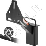 Atsarginio rato laikiklis priekabai – Tinka 4, 5, 6 ir 8 skylių ratams, iki 73 kg apkrova, plieninis korpusas