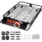 Automobilio stogo krepšys 163×99×15 cm | Plienas, 90 kg talpa, universalus montavimas ant relingų