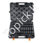 65 dalių smūginis galvučių ir priedų rinkinys su lagaminu, 1/2 colio pajungimas