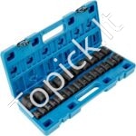 26 dalių smūginis galvučių rinkinys 1/2 colio, standartinio ilgio, su lagaminu