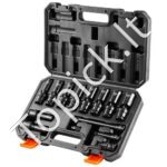 14 dalių šarnyrinių smūginių galvučių rinkinys, 3/8 colio pajungimas, 360° pasukamas