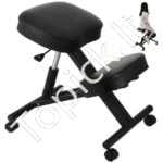 Reguliuojamo aukščio ergonomiška kėdė, dirbtinė oda, metalas - 120 kg