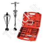 Vidinių guolių ir sandariklių išėmimo įrankių komplektas – 16 dalių, su slydimo plaktuku ir reguliuojamomis įvorėmis