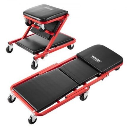 36 in sulankstomas Z garažo šliaužiklis Mechanic Creeper Stool 136,08 kg talpa