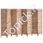 8 panelių sulankstoma medinė pertvara - 325 × 170 cm