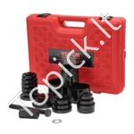 23 dalių guolių išėmimo ir įpresavimo rinkinys – universalus komplektas su veržikliais, įvorėmis ir lagaminu