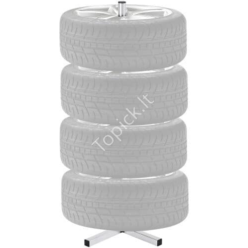 us2FSZSLTJBDTGBDWAQJWV02Fgoods_img-v12Ftire-rack-m100-1.2.jpg Mobilus padangų stovas su ratlankiais | 4 padangoms | 225 mm plotis - Image 1