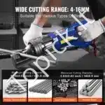 1000 W elektrinis hidraulinis armatūros pjoviklis – 4–16 mm Ø - Image 6