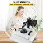 10‑in‑1 Karšto Spaudimo Presas 38 × 30 cm su Skaitmeniniu Valdymu (Juodas) - Image 8