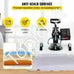 10‑in‑1 Karšto Spaudimo Presas 38 × 30 cm su Skaitmeniniu Valdymu (Juodas) - Image 3