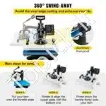 10‑in‑1 Karšto Spaudimo Presas 38 × 30 cm su Skaitmeniniu Valdymu (Juodas) - Image 4