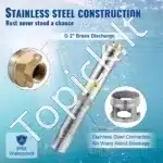 1100 W giluminė panardinamoji siurbimo pompa – 190 l/min, 57 m pakėlimo aukštis - Image 6