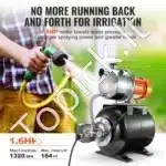 1176 W sodo vandens siurblys – 5600 l/h, aukšto našumo laistymo ir baseinų siurbimo sistema - Image 7