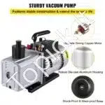 12 CFM (340 l/min) 2‑pakopų vakuuminė pompa su 1 HP galia ir ¼″ įleidimo jungtimi - Image 7