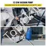 12 CFM (340 l/min) 2‑pakopų vakuuminė pompa su 1 HP galia ir ¼″ įleidimo jungtimi - Image 8