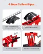 12 tonų hidraulinis vamzdžių lenkimo įrenginys su 6 matricojomis | Lenkimo kampas 90°–180° - Image 4