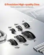 12 tonų hidraulinis vamzdžių lenkimo įrenginys su 6 matricojomis | Lenkimo kampas 90°–180° - Image 6