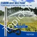 1500 W nerūdijančio plieno giluminė panardinamoji vandens siurbimo pompa – 9,8 m³/h (~163 l/min), pakėlimo aukštis iki 108 m - Image 8