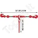 2 Vnt Krovinio Suveržėjai | 3/8"-1/2" Grandinėms, 4.18 tonos Darbinė Apkrova - Image 7