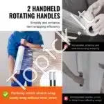 2 ritinėliai stretch plėvelės 381 mm x 305 m, 60 mikronų storio - Image 6